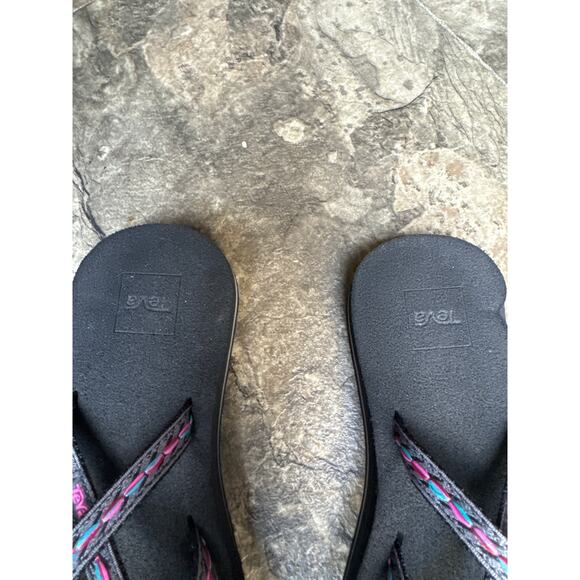 Teva Olowahu Women's Strappy Flip Flop Sandals Comfort Summer Multicolor Size 8 - Picture 3 of 6